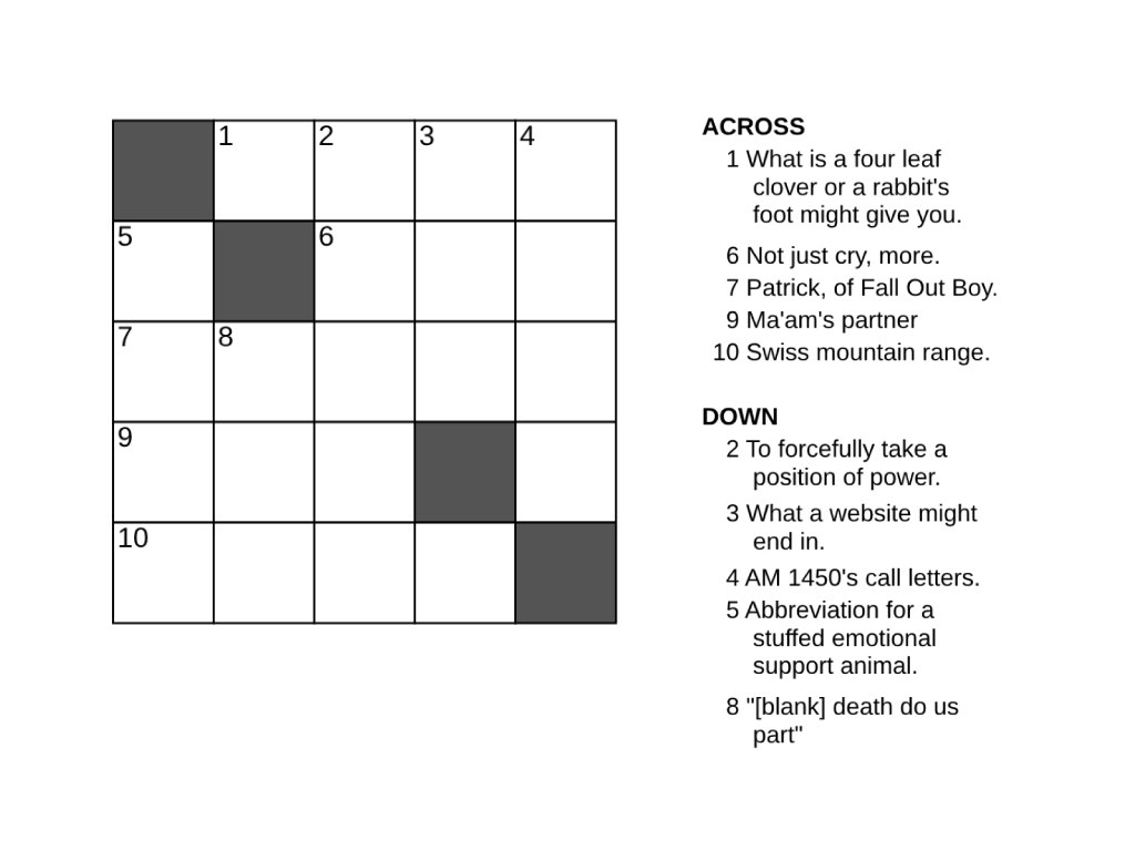 Orbit Crossword